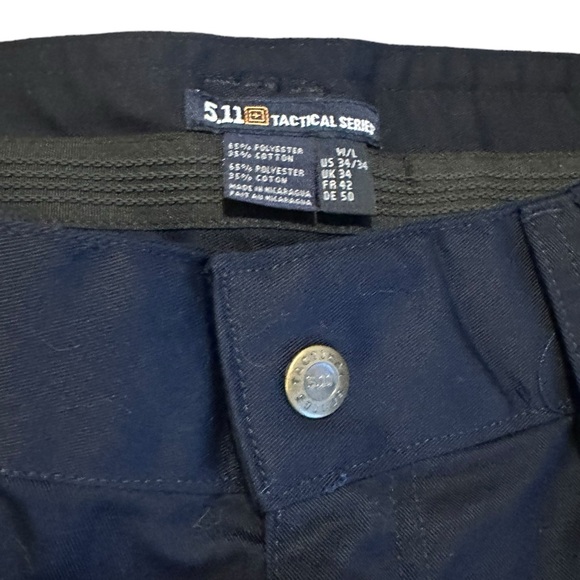 5.11 Tactical Series men’s heavy duty navy blue cargo tactical pants sz 34 x 34 - Picture 5 of 9